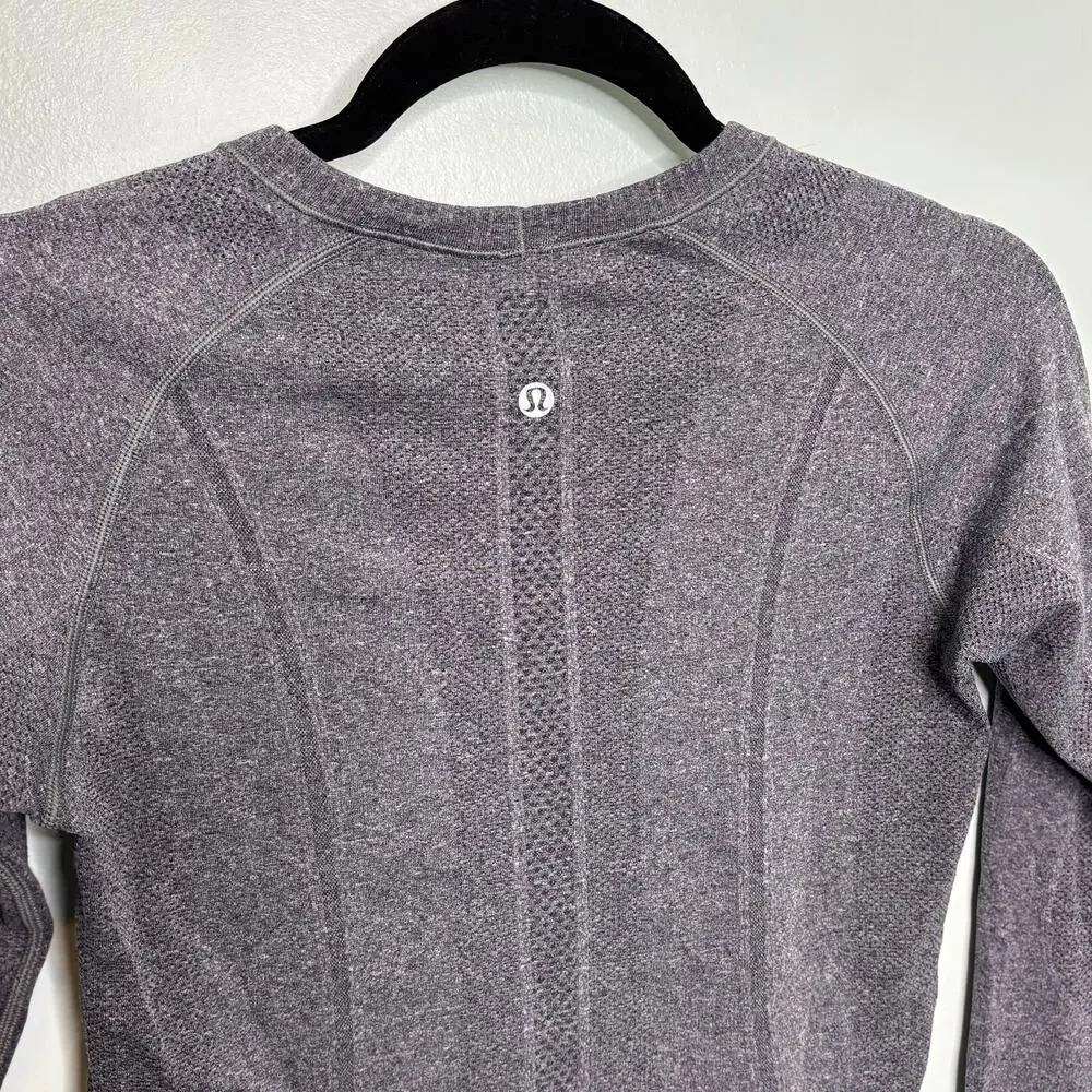Lululemon Women’s Long Sleeve Swiftly Tech Gray Crew Neck Shirt 6
